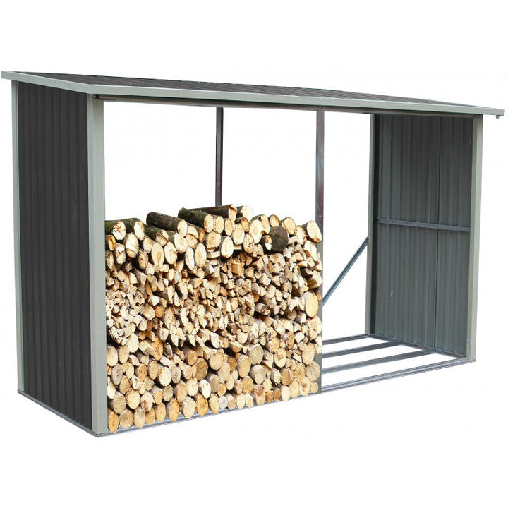 Abri bûches en métal anthracite 6 stères X-metal